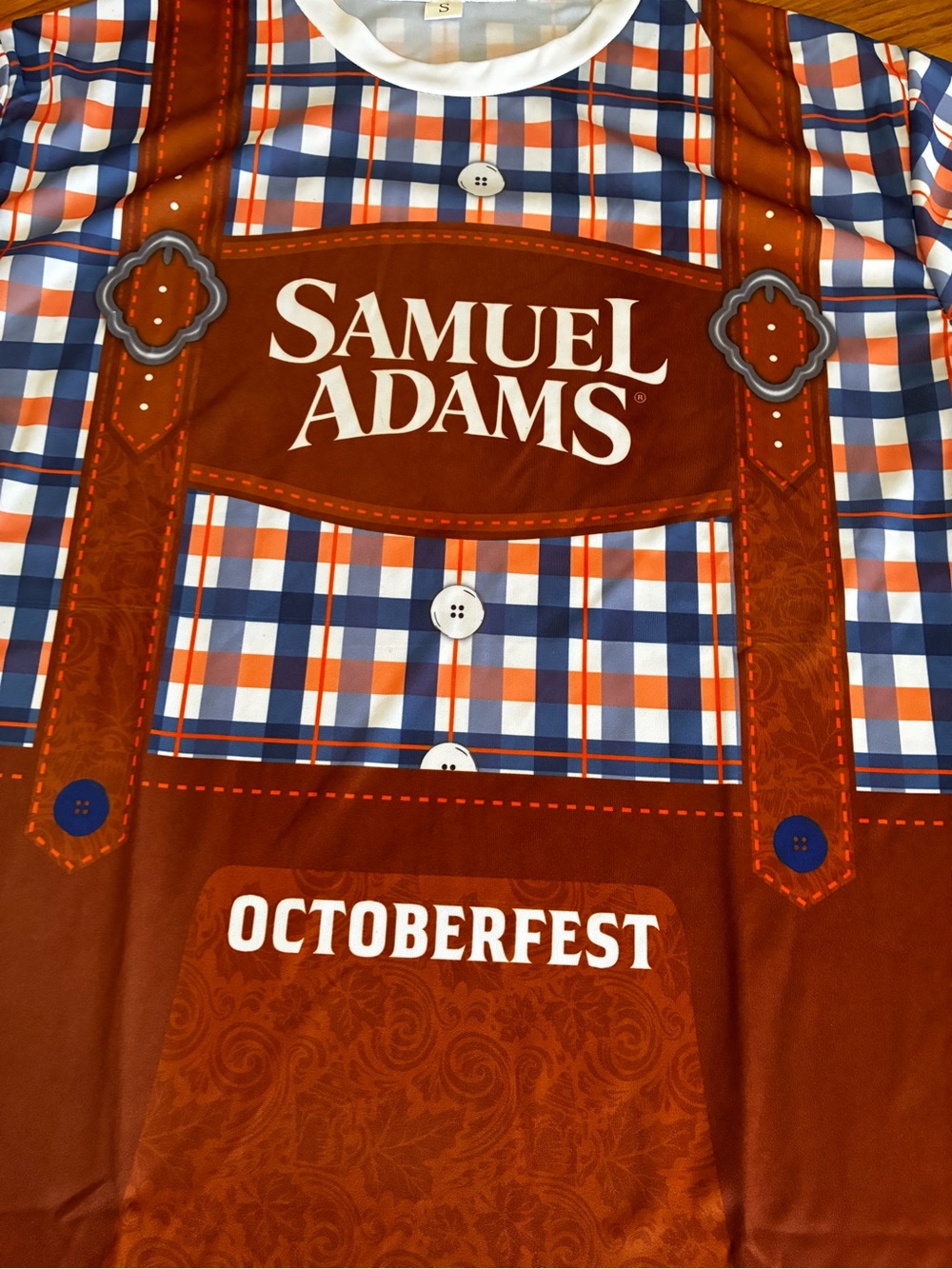 Samuel Adams Oktoberfest Plaid Graphic Tee Men’s Small - Picture 2 of 5